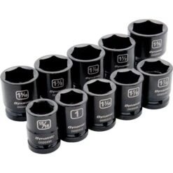 Dynamic Tools 10-piece SAE 3/4-in Drive 6-point Shallow Socket Set