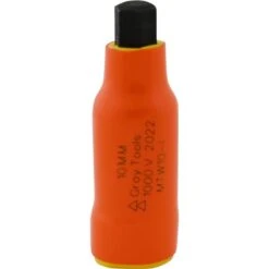 Gray Tools 10mm X 3/8-in Drive Standard Length Hex Head, Insulated Socket