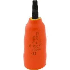 Gray Tools T30 X 3/8-in Drive Standard Length Torx Head, Insulated Socket