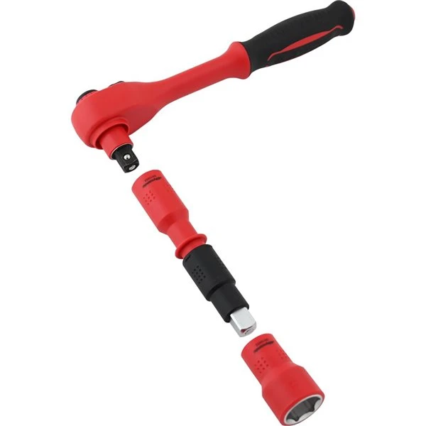 Dynamic Tools 28 Piece Socket And Wrench Set, 1000V Insulated - Image 2