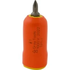 Gray Tools No. 1 X 3/8-in Drive Standard Length Phillips Head, Insulated Socket