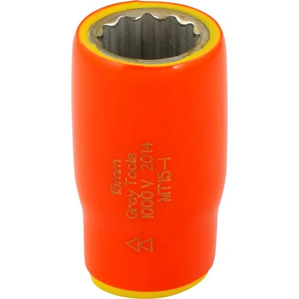 Gray Tools Metric 3/8-in Drive 12-point 15 mm Shallow Socket - Image 2