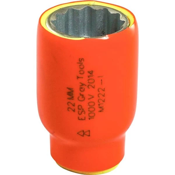 Gray Tools Metric 1/2-in Drive 12-point 22 mm Shallow Socket - Image 2