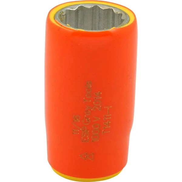 Gray Tools Socket 11/16-in X 1/2-in Drive, Standard Length Socket, 1000V Insulated - Image 2