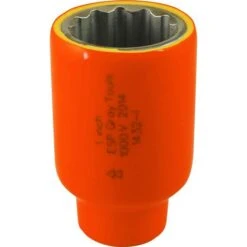 Gray Tools Socket 1-in X 1/2-in Drive, Standard Length Socket, 1000V Insulated