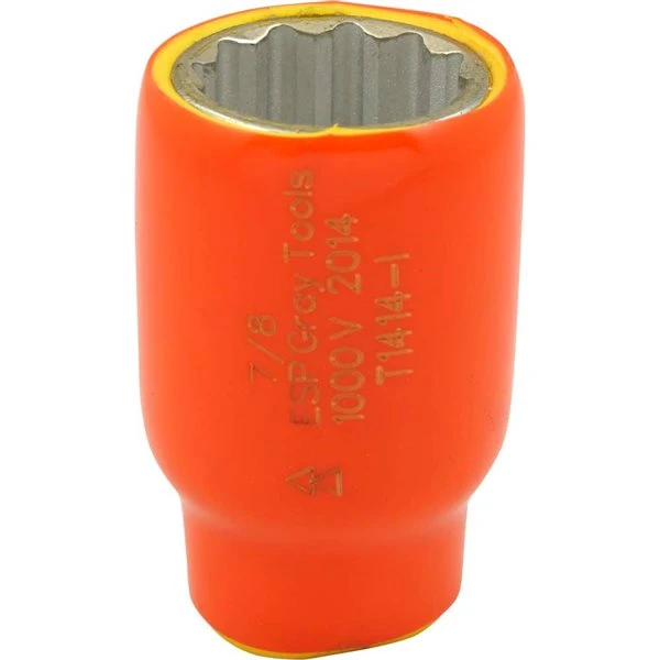 Gray Tools Socket 7/8-in X 1/2-in Drive, Standard Length Socket, 1000V Insulated - Image 2