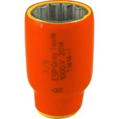 Gray Tools Socket 7/8-in X 1/2-in Drive, Standard Length Socket, 1000V Insulated