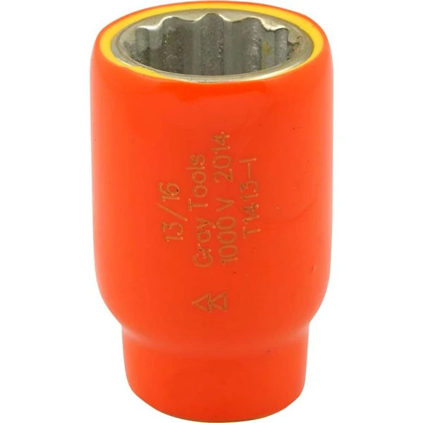 Gray Tools Socket 13/16-in X 1/2-in Drive, Standard Length Socket, 1000V Insulated - Image 2