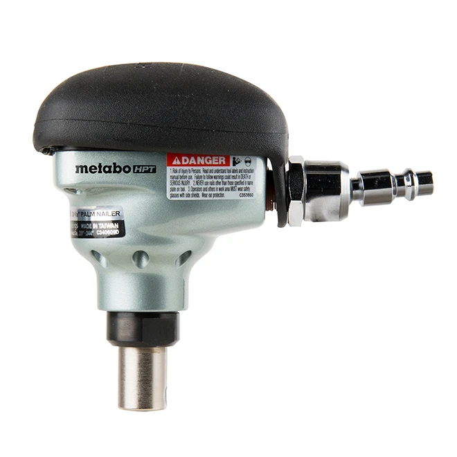 Metabo HPT 3 1/2-in Corded Pneumatic Palm Nailer - 360° Swivel Plug - Ergonomic Rubber Grip - Aluminum - Image 2