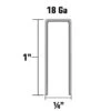 Staples - 1/4" X 1" - 18 Gauge - Galvanized Steel - 1000/pack