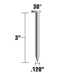 Metabo HPT Strip Framing Nails Steel 3-in 30° Box Of 2500