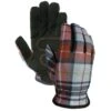 Workhorse Large Female Plaid Leather Insulated Winter Gloves