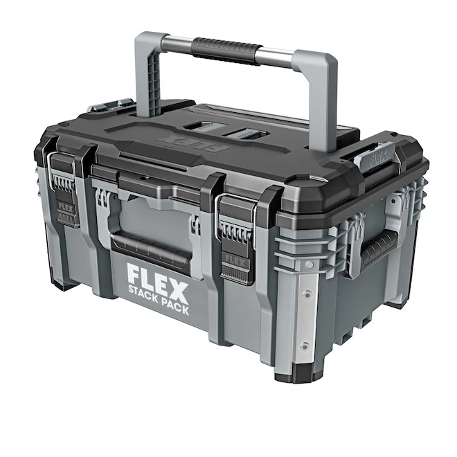 Flex Stack Pack 22-in Grey/Black Polypropylene And Metal Tool Box