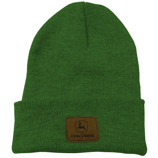 John Deere Black Cuffed Beanie - One Size