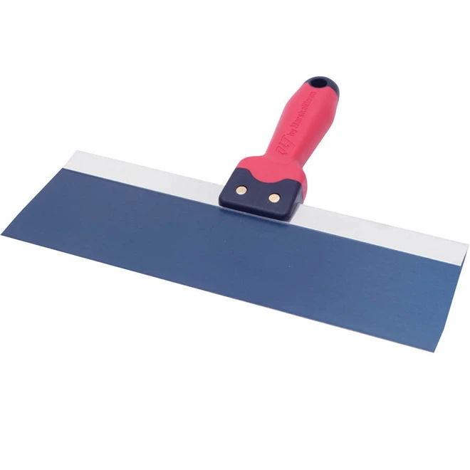 Spring Steel Blade Taping Knife - 6" X 3" - Blue And Red