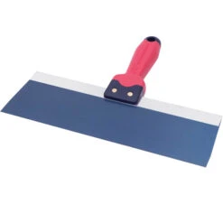 Spring Steel Blade Taping Knife - 10" X 3" - Blue And Red