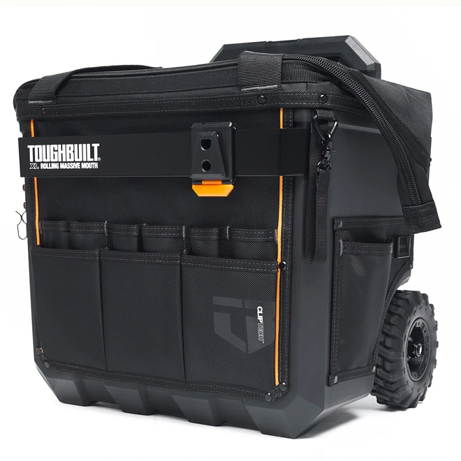 ToughBuilt Tool Bag Rolling Massive Mouth X-Large 18-in On Wheels Black - Image 5