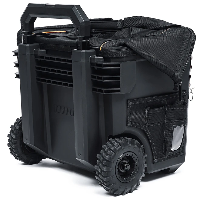 ToughBuilt Tool Bag Rolling Massive Mouth X-Large 18-in On Wheels Black - Image 4