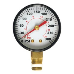 1/4" NPT Air Compressor Pressure Gauge - 0-300 PSI