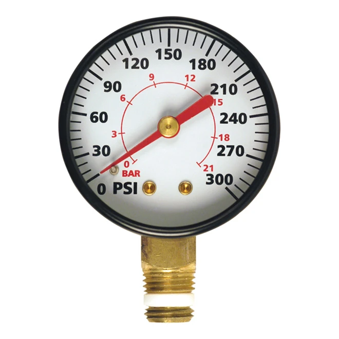 1/4" NPT Air Compressor Pressure Gauge - 0-300 PSI