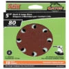 Rust-Oleum Gator Gatorpower Hook And Loop Sanding Discs - 5-in Dia - 8 Holes - 80 Grit - 15 Per Pack