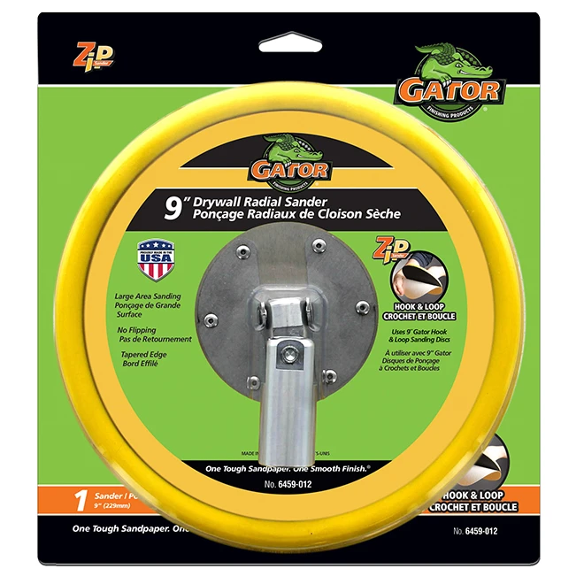 Gator Pole Sander Head - Use With Drywall Radial Disc - Hook And Loop System - 9-in L X 9-in W - Image 2
