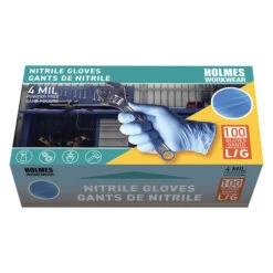 Holmes Large Disposable Glove In Blue Nitrile - 100-Pack