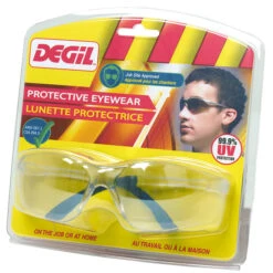 Degil Safety Frameless Glasses - Black Arms - Clear Lens - Ultra-Lightweight