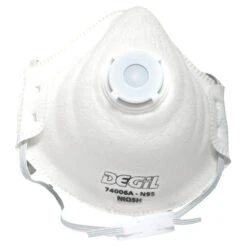 Degil Safety N95 Disposable Mask With Exhalation Valve - Flexible Head Strap - Latex Free - 2-Pack