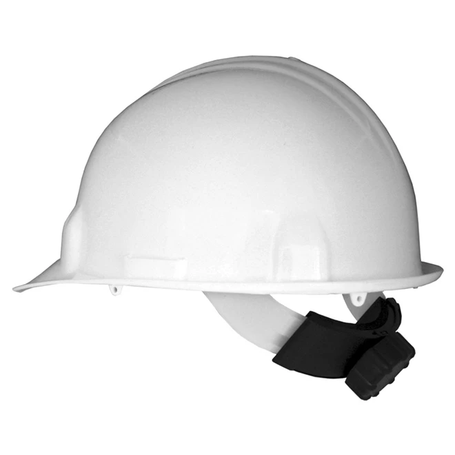 Degil Safety Type 1 Hard Hat - White Polyethylene Shell - Nape Strap - 12-oz - Image 2
