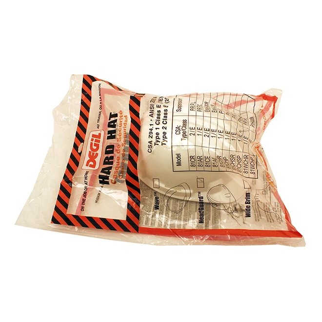 Degil Safety Type 1 Hard Hat - White Polyethylene Shell - Nape Strap - 12-oz